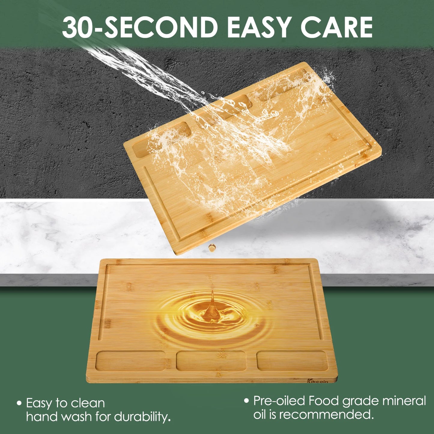 FREE SHIPPING! 3-Piece Bamboo Cutting Board Set – Built-In Compartments & Juice Groove for Effortless Meal Prep!