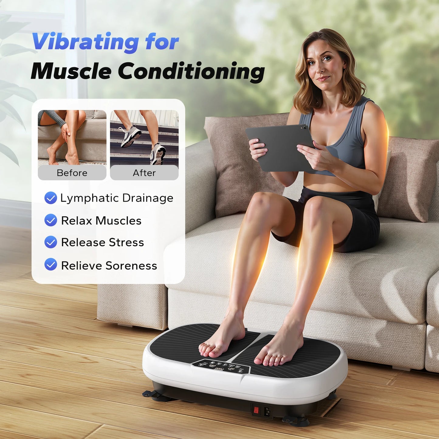 FREE SHIPPING! EMS Vibration Plate – Your All-in-One Solution for Pain Relief, Better Sleep, Fat Burning, and Fitness!