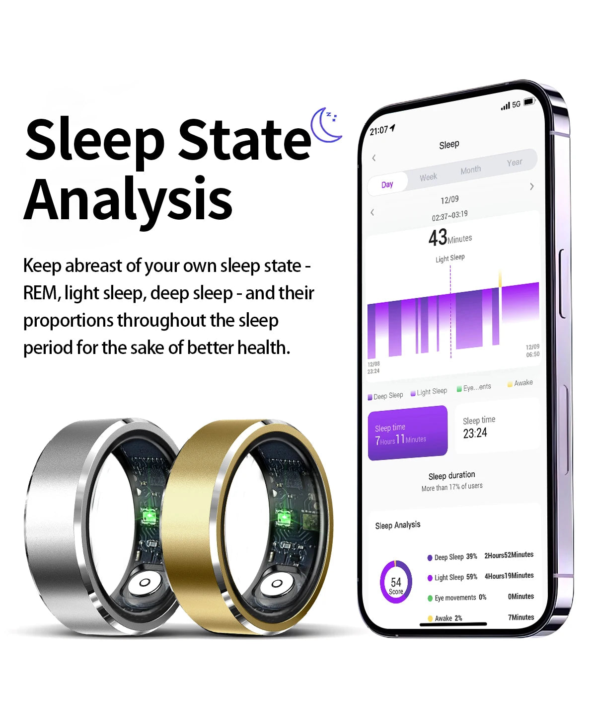 Smart Ring Fitness Health Tracker