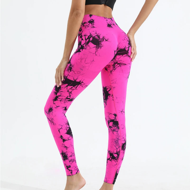 Tie-Dye Seamless Push-Up Leggings