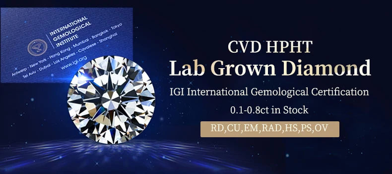 14K White Gold 3CT Radiant Cut Lab Grown Diamond IGI Certificate