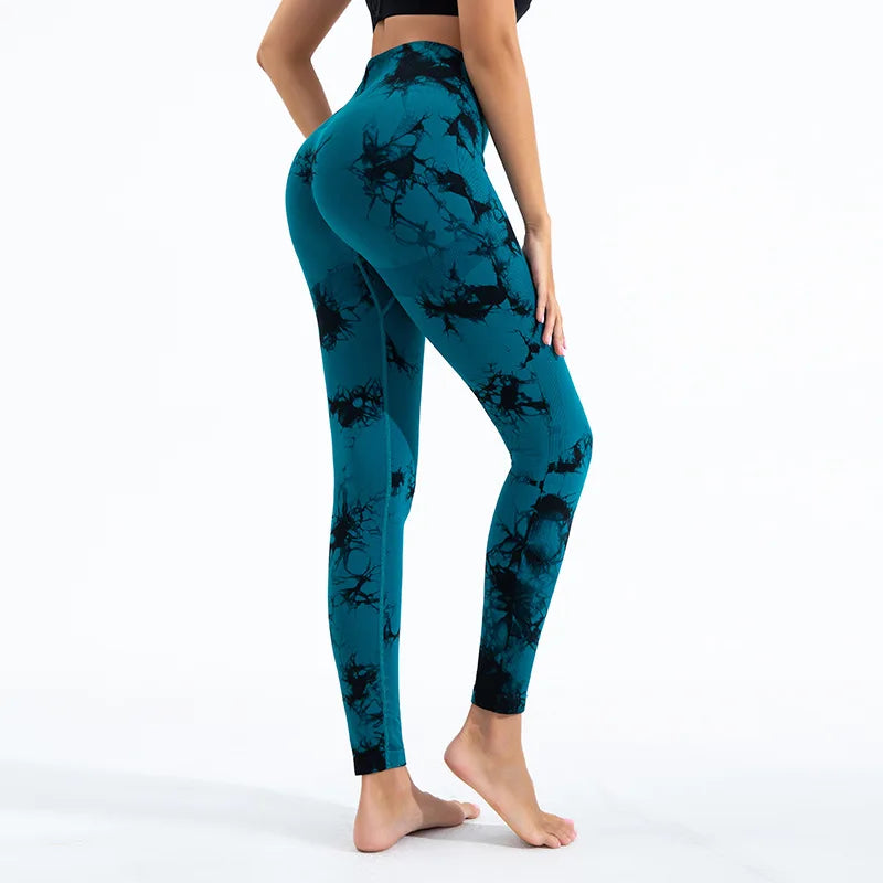 Tie-Dye Seamless Push-Up Leggings