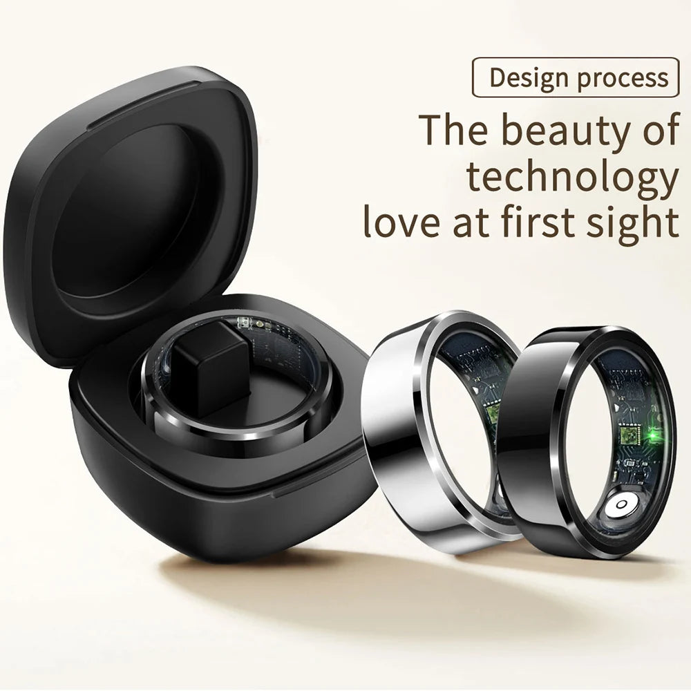 Stainless Steel Smart Ring: Health & Fitness Tracker for Men & Women