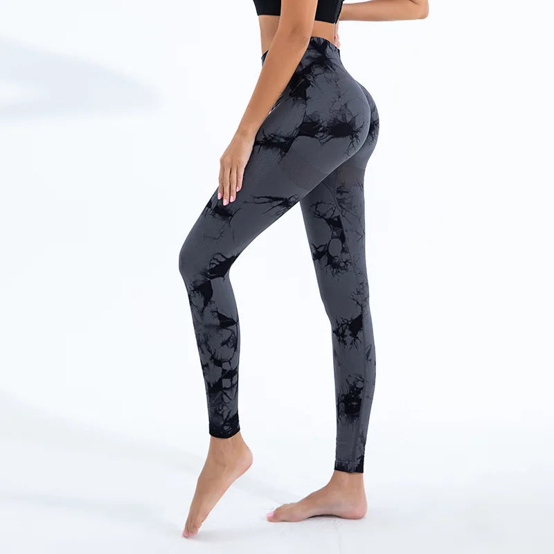 Tie-Dye Seamless Push-Up Leggings