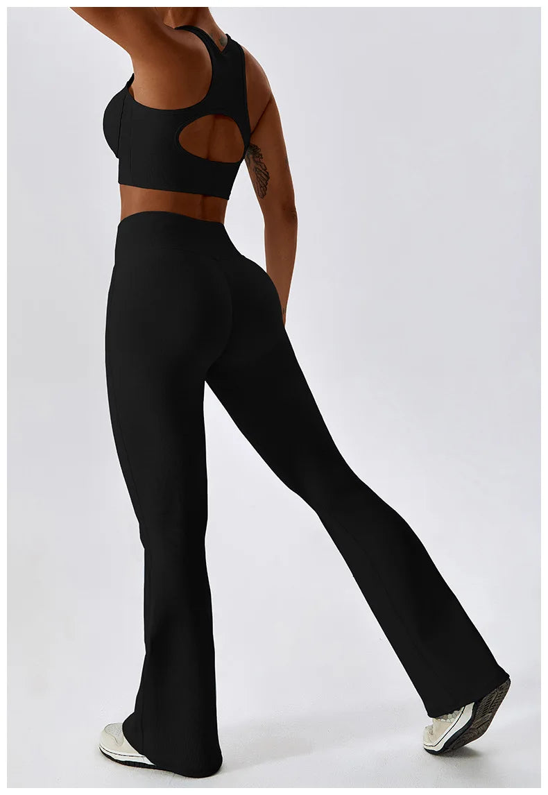 Flare Leggings Yoga Pants for Women – High Waist, Wide Leg, Perfect for Gym, Dance, and Everyday Comfort + FREE Shipping!