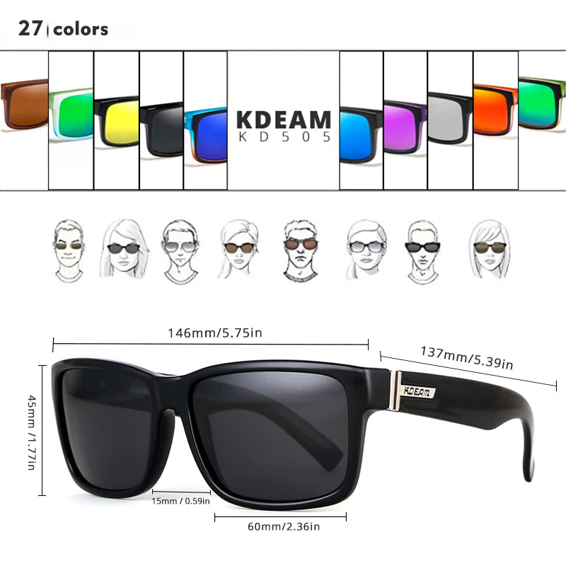 KDEAM Revamp of Sport Men’s Sunglasses – Polarized, Shockingly Vibrant Colors, Perfect for Driving & Outdoor Adventures