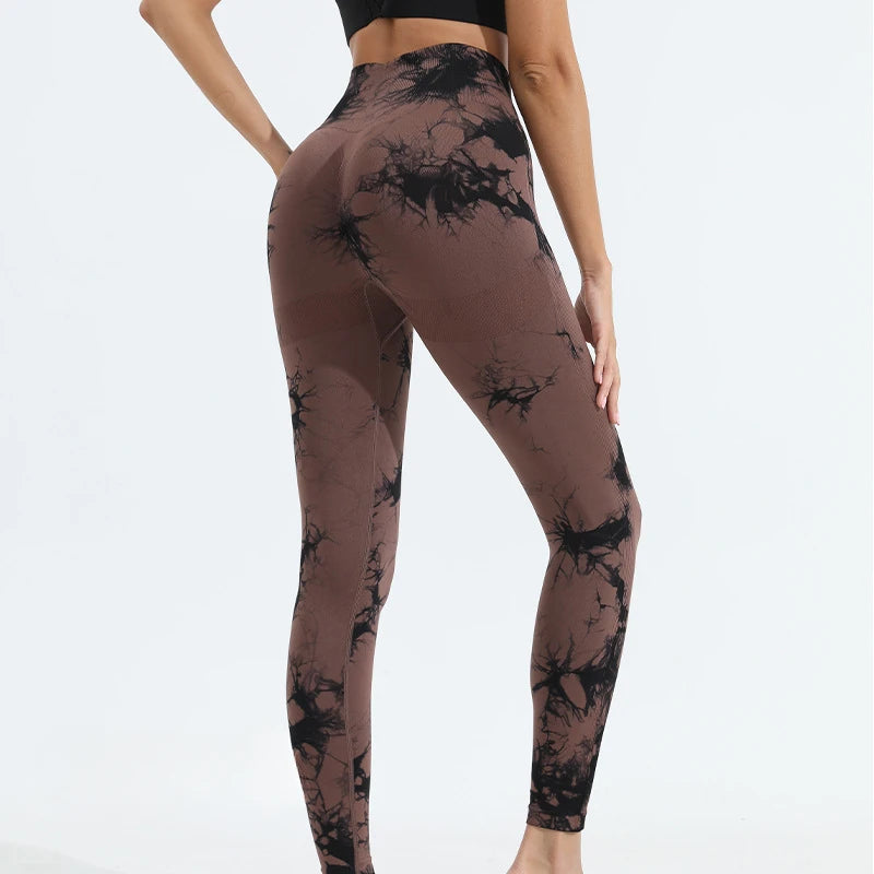 Tie-Dye Seamless Push-Up Leggings