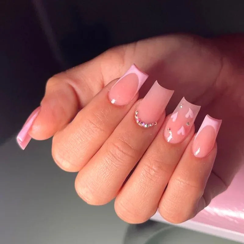 24PCS Shiny Pearl Nails