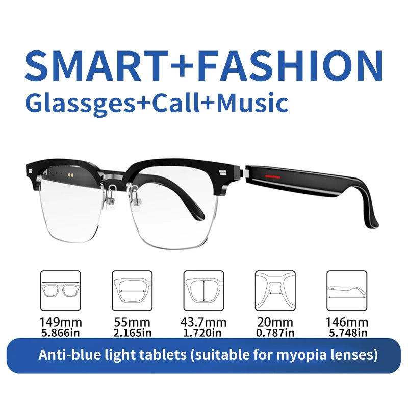 FREE SHIPPING! Smart Bluetooth Wireless Glasses – Your Music, Calls, & Style in One Sleek Frame!