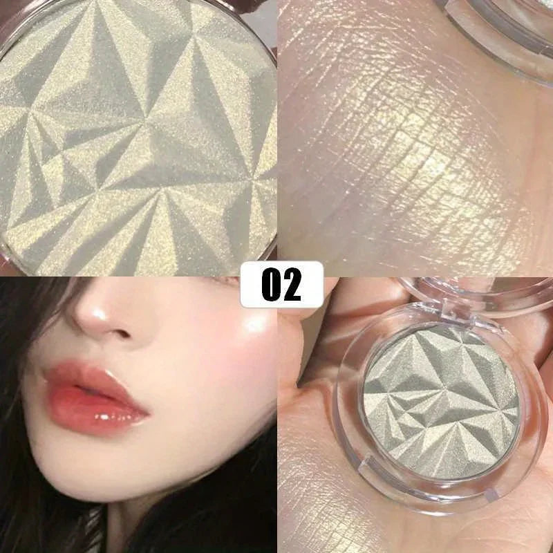 2 Colors Diamond Highlighter Powder Palette Glitter