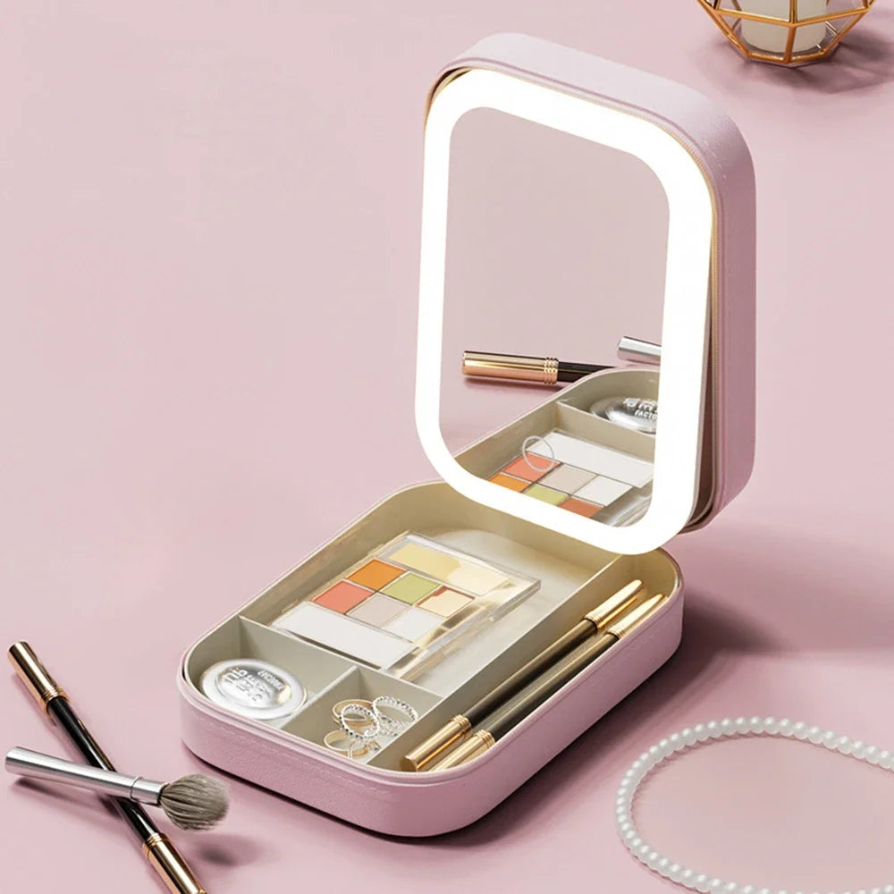 Boujee LED Mirror Makeup Storage Box