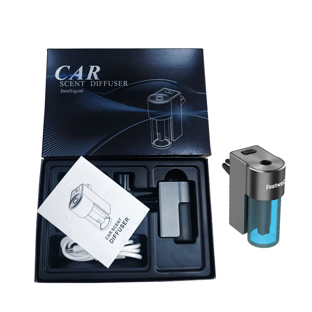 Upgrade Your Ride! 🚗 USB Rechargeable Car Air Freshener with Adjustable Vent Clips, Aromatherapy Diffuser, and Humidifier for ultimate freshness and comfort!