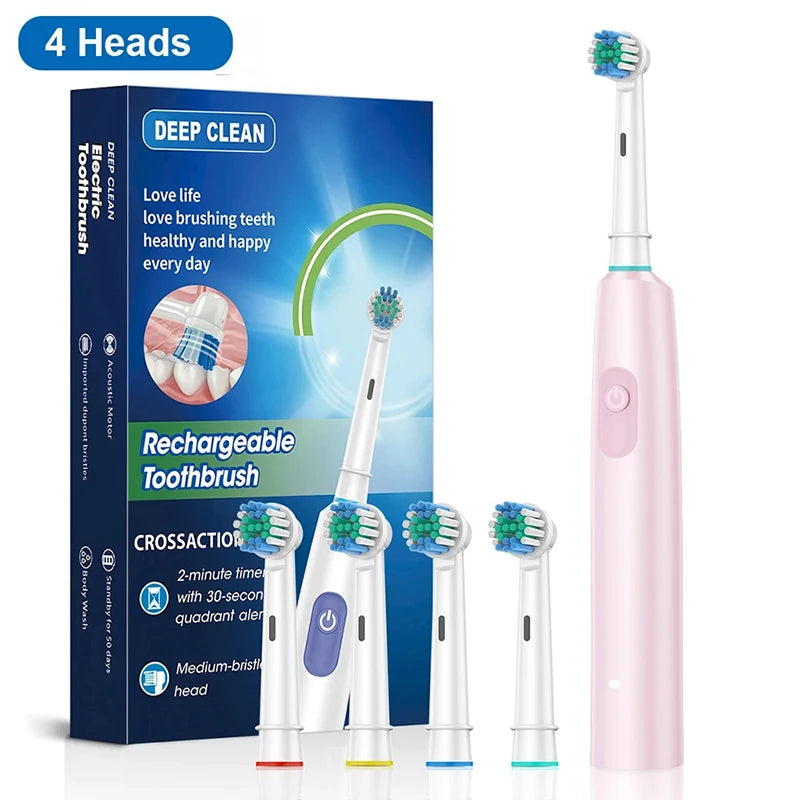 The Ultimate Electric Toothbrush With 8 Soft Brush Heads