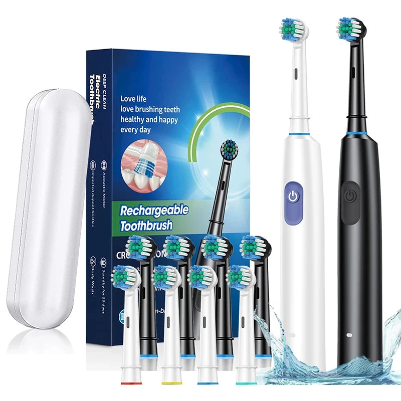 The Ultimate Electric Toothbrush With 8 Soft Brush Heads