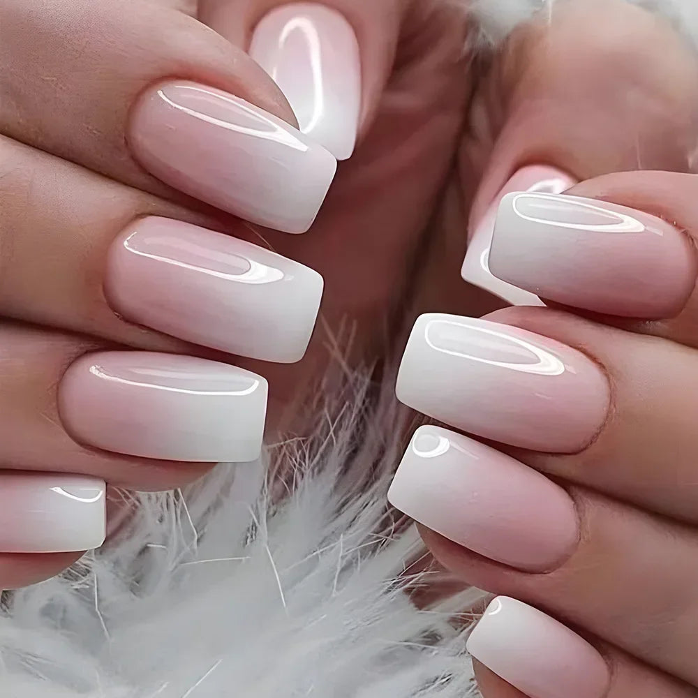 24PCS Shiny Pearl Nails