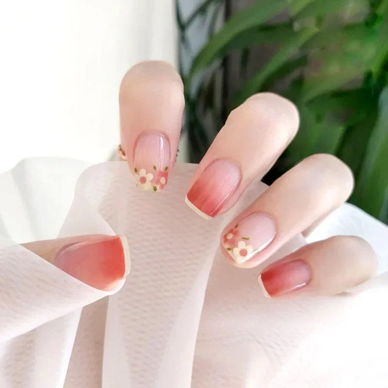 24PCS Shiny Pearl Nails