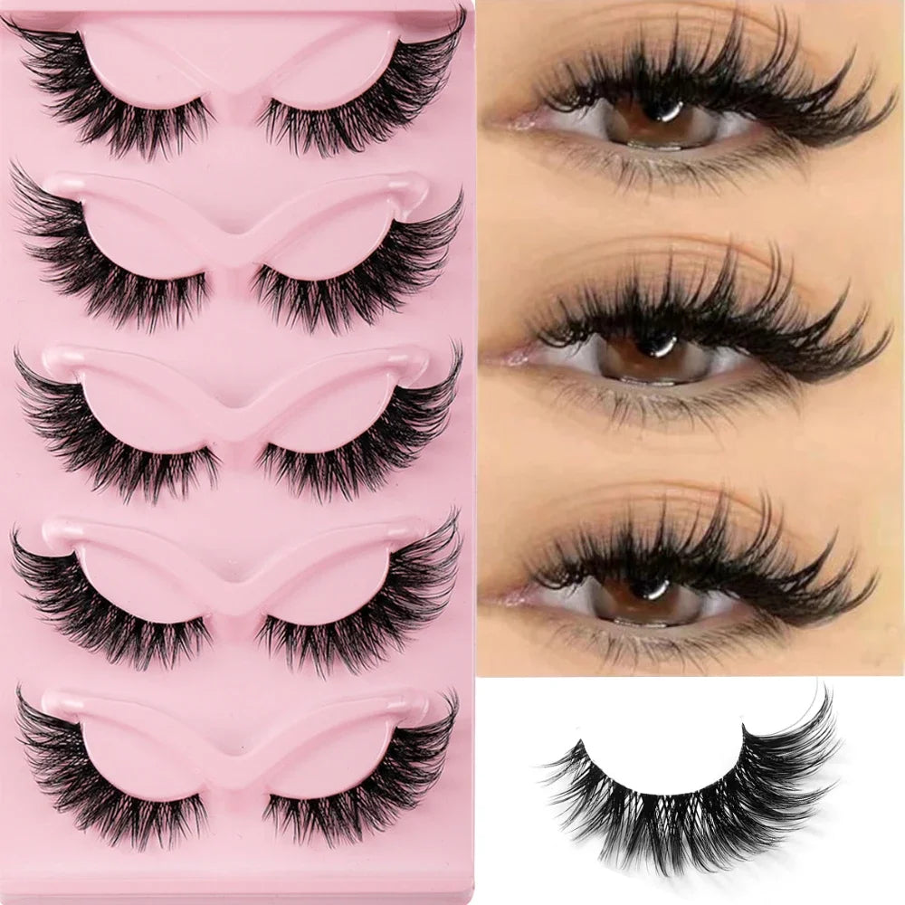 5 Pairs Boujee Cat Eye Faux Mink Lashes