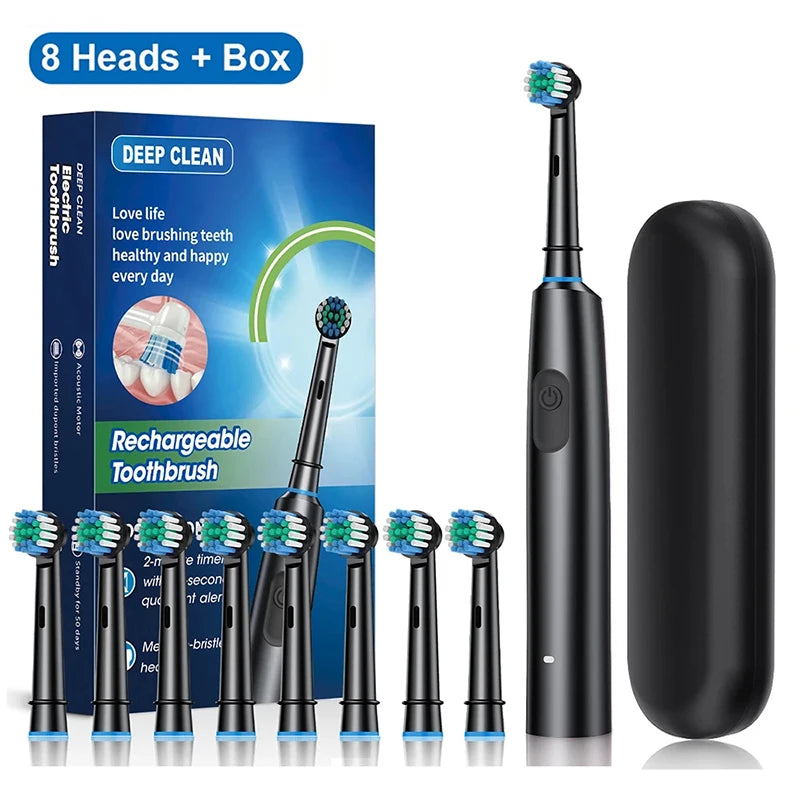 The Ultimate Electric Toothbrush With 8 Soft Brush Heads