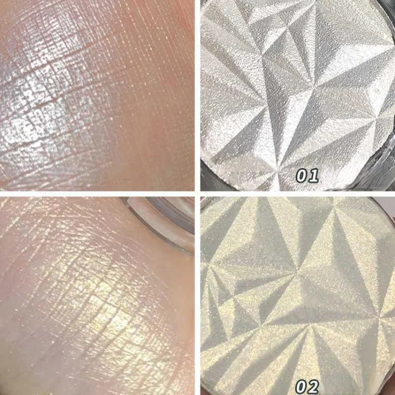 2 Colors Diamond Highlighter Powder Palette Glitter