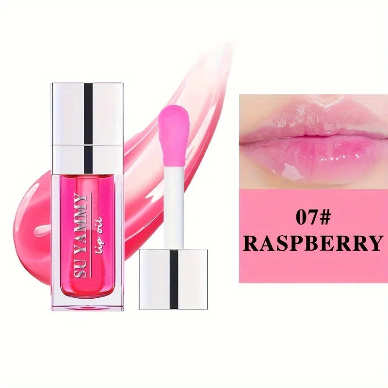 Hydrating Lip Glow Oil – Moisturizing Transparent Plumping Lip Gloss | Tinted for Lip Care & Dry Lips