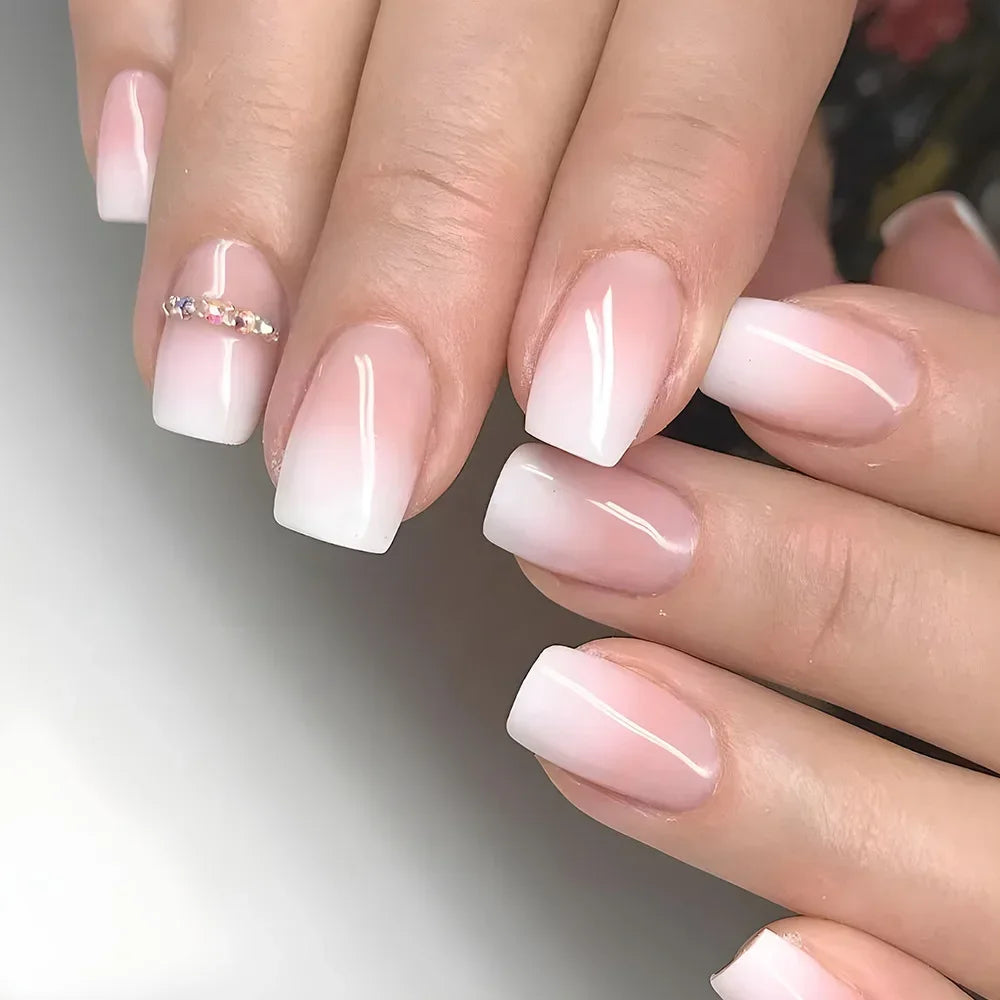 24PCS Shiny Pearl Nails