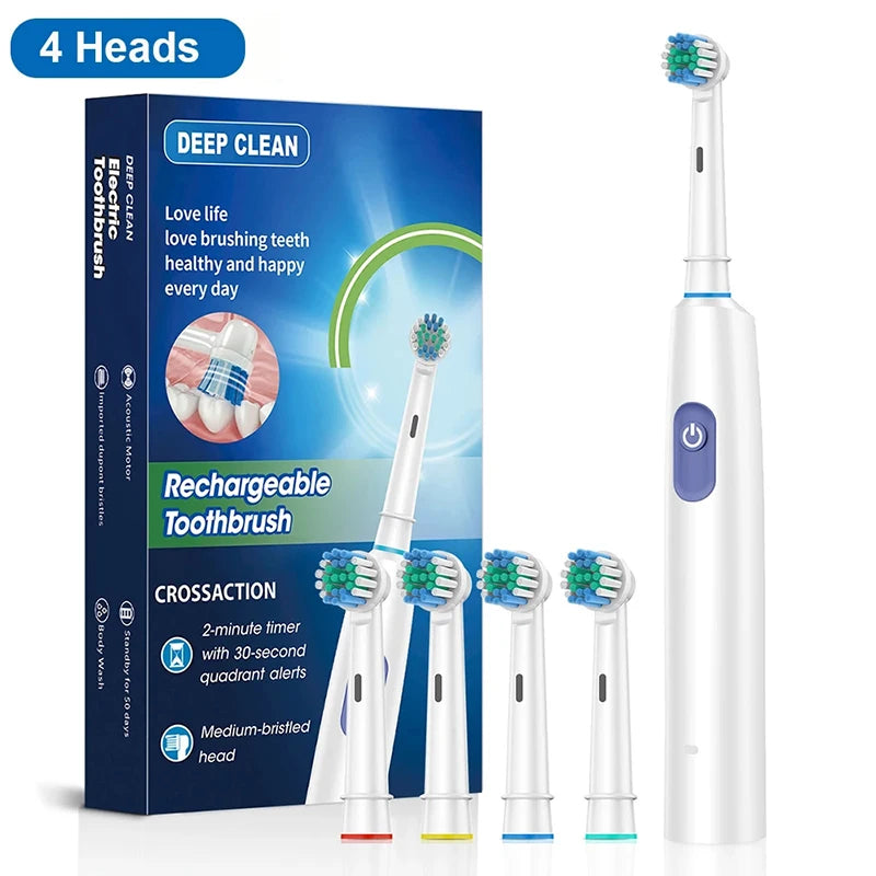 The Ultimate Electric Toothbrush With 8 Soft Brush Heads