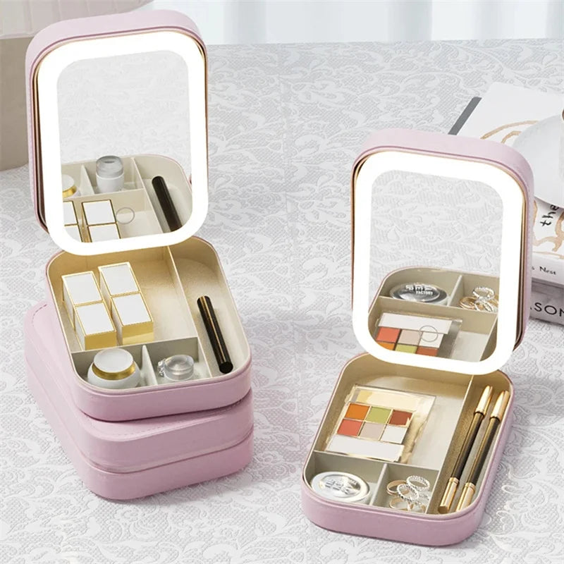 Boujee LED Mirror Makeup Storage Box