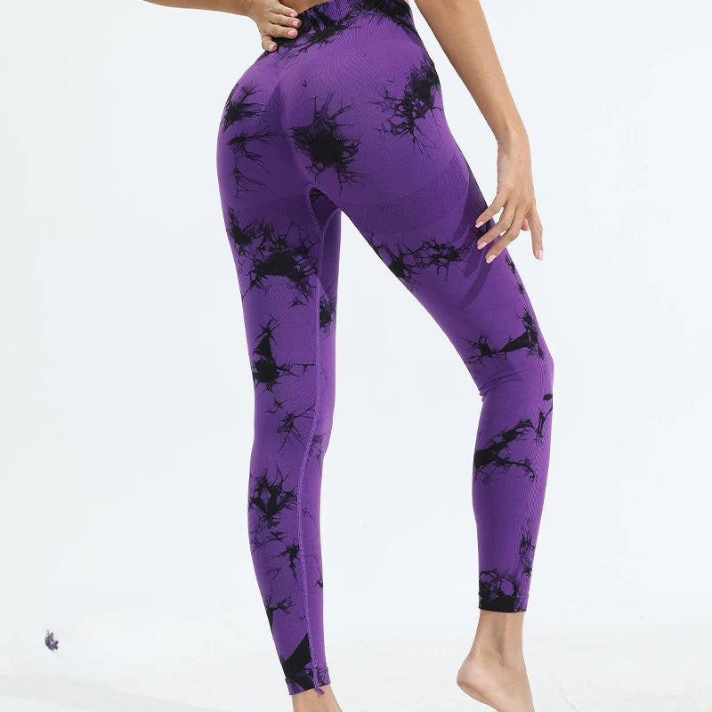 Tie-Dye Seamless Push-Up Leggings