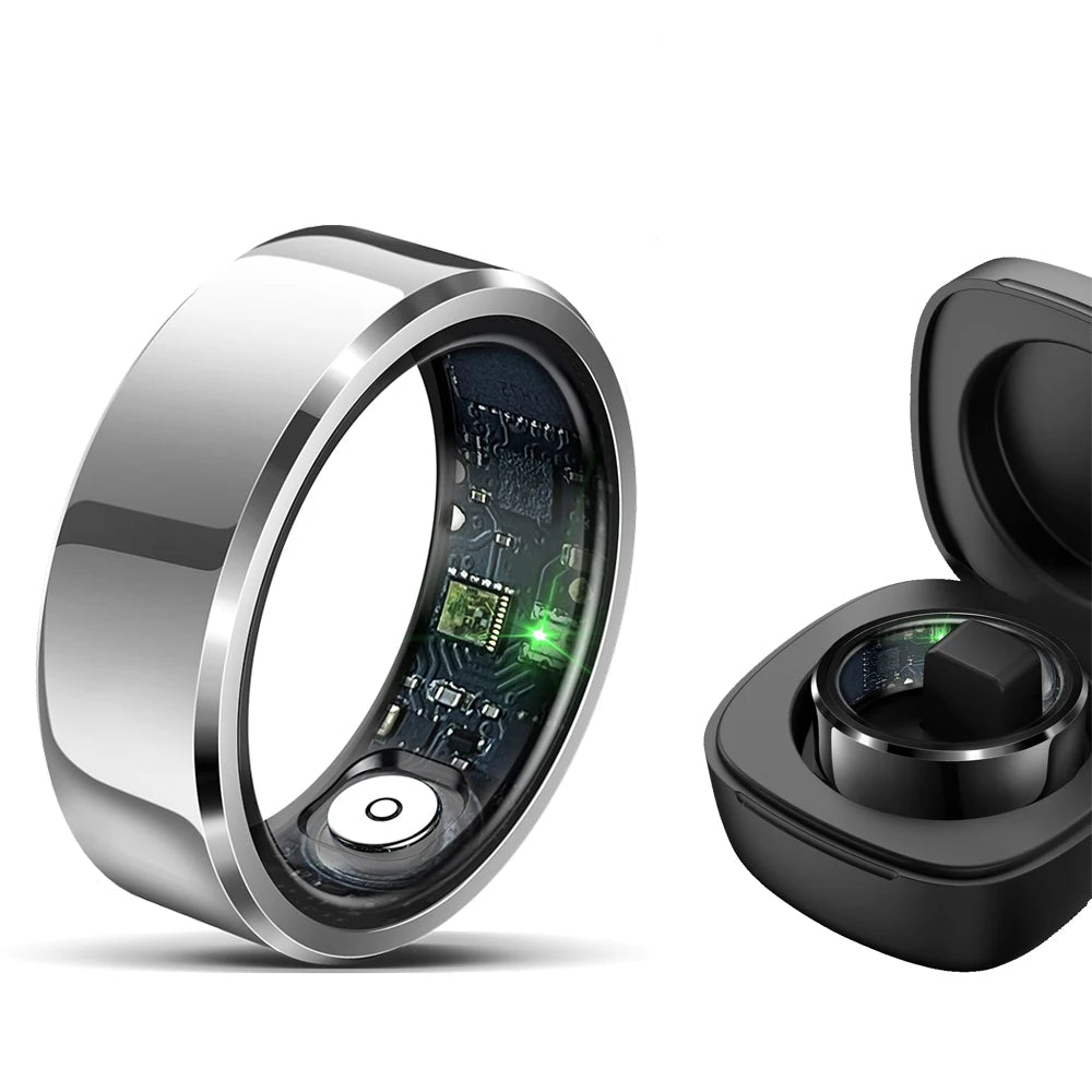 Stainless Steel Smart Ring: Health & Fitness Tracker for Men & Women