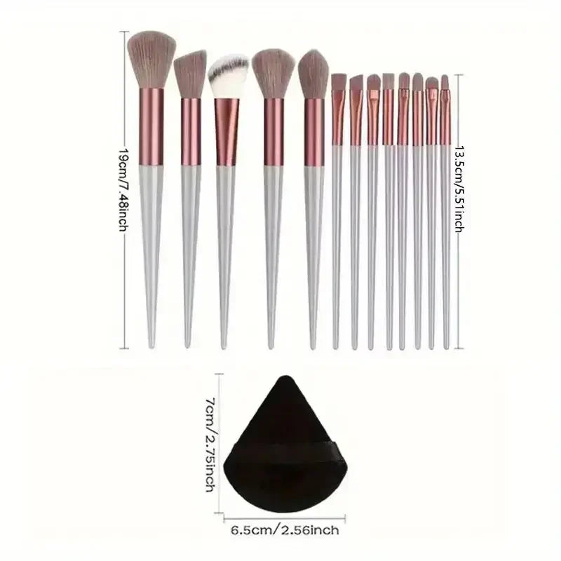 13pcs Premium Synthetic Nylon Bristle Brush Set