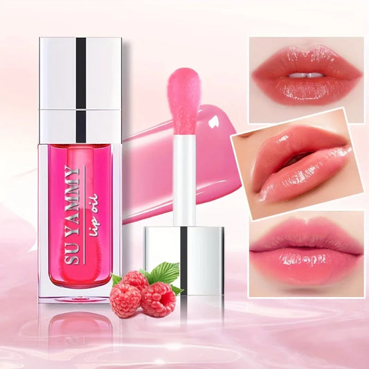 Hydrating Lip Glow Oil – Moisturizing Transparent Plumping Lip Gloss | Tinted for Lip Care & Dry Lips