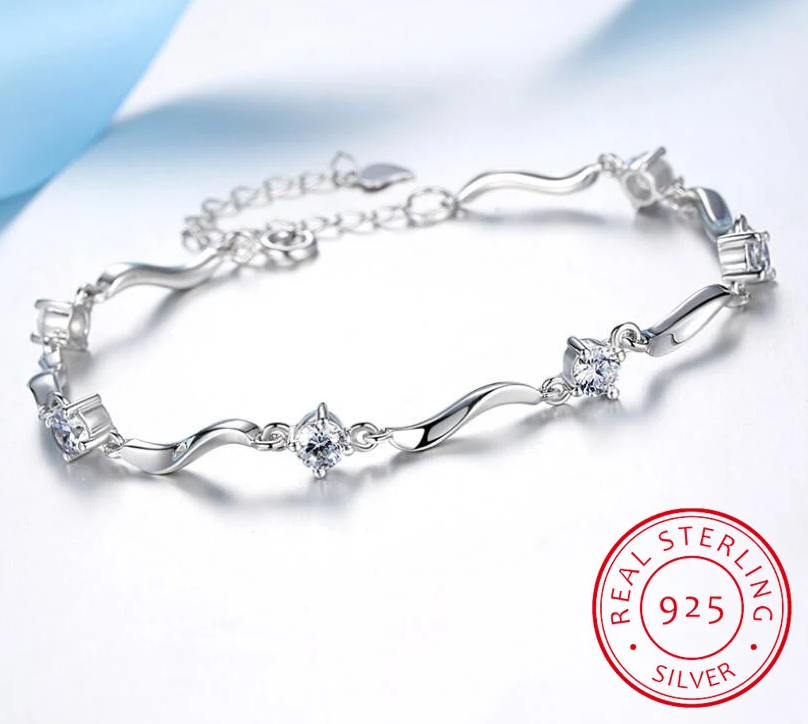 925 Sterling Silver Four-Claw Moissanite Tennis Bracelet – Elegance Redefined